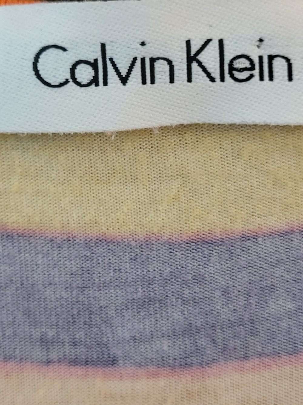 Vintage Calvin Klein Multicolor Striped Scoop Neck Tank Dress - Size S* - Picture 3 of 5